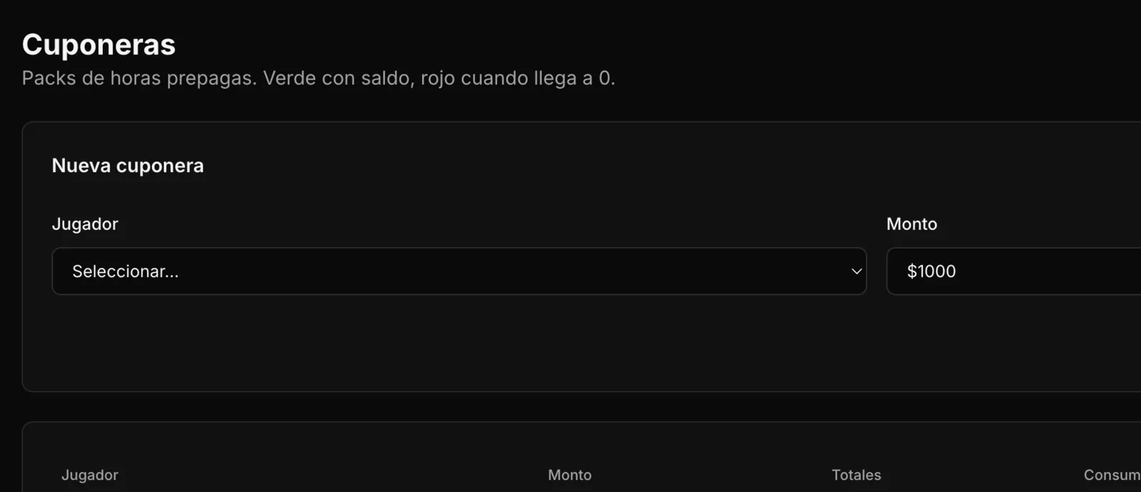 Gestión de cuponeras desarrollada para CinePadel